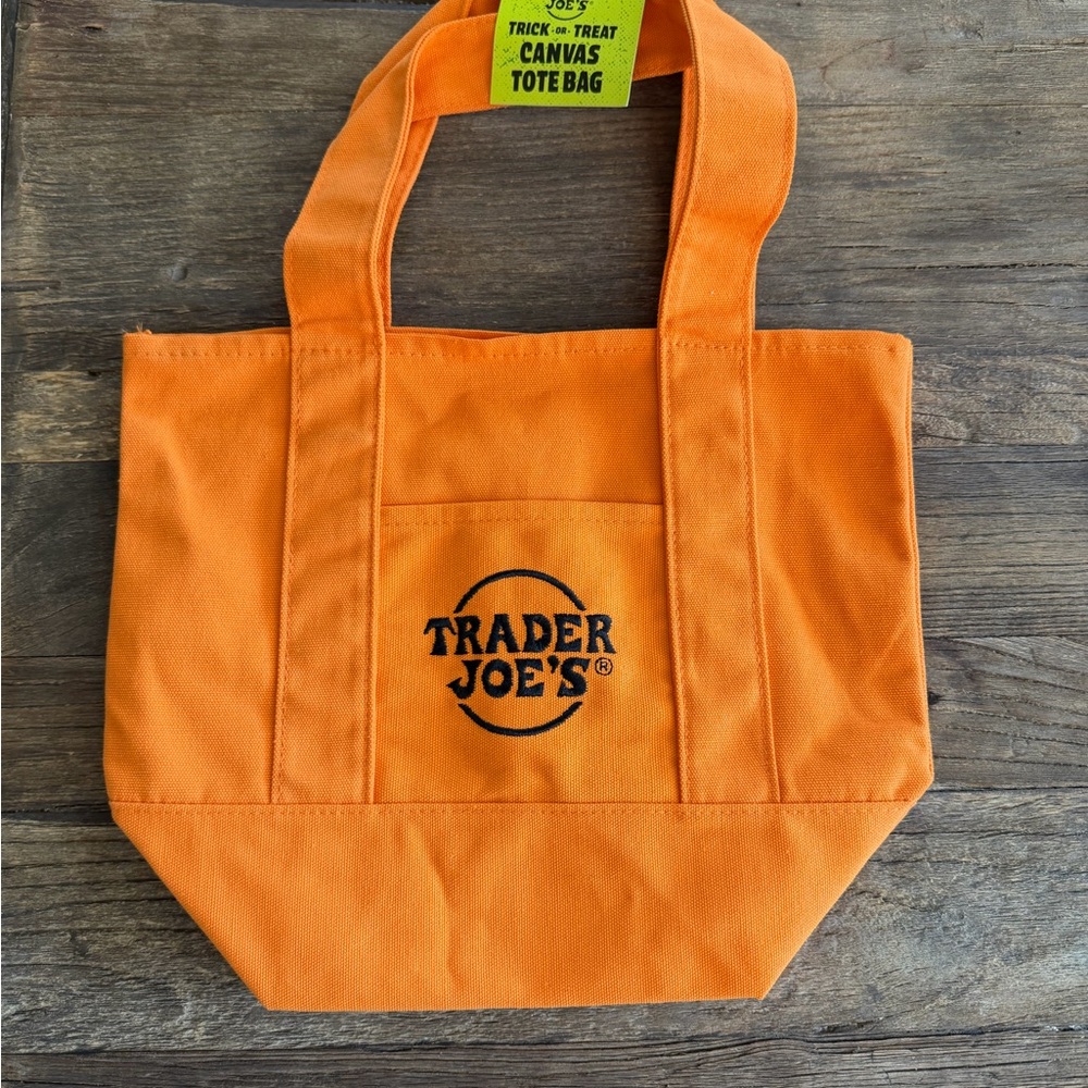 Trader Joe's Orange Canvas Tote Bag